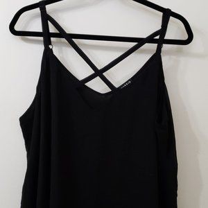 Torrid Black Chiffon Crisscross Swing Cami